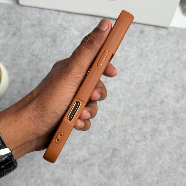 iPhone Luxury Brand FD Premium Case Cover Brown