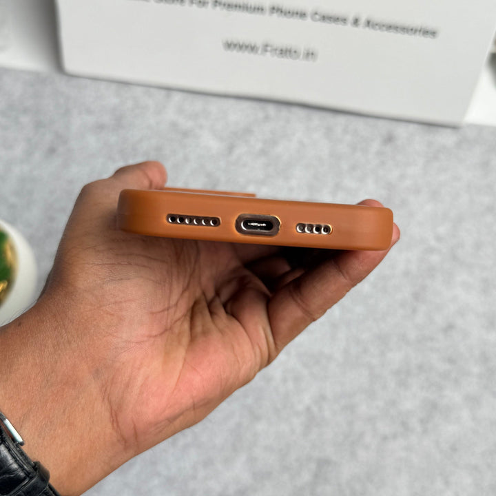iPhone Luxury Brand FD Premium Case Cover Brown
