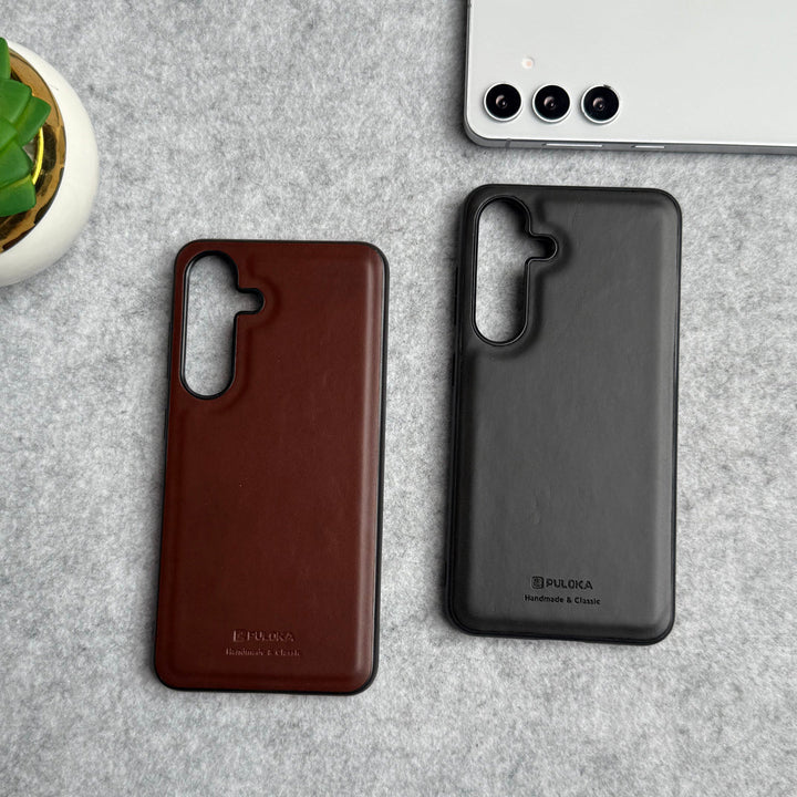 Samsung Galaxy S24 FE PU Leather Thin Case Cover Minimalistic Design