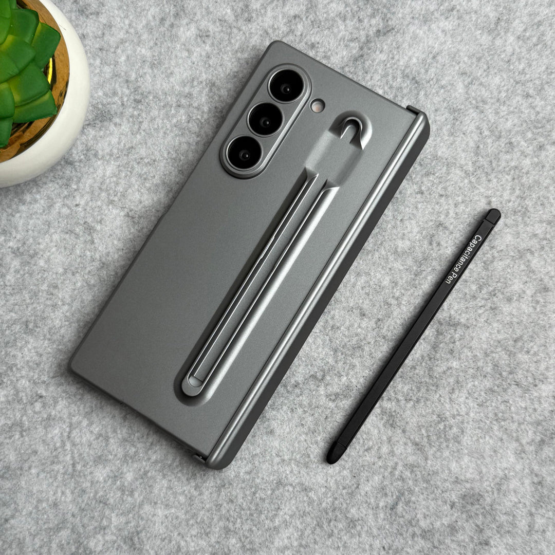 Samsung Galaxy Z Fold 6 Metal S-Pen front Glass Protection Hinge Case Folding Cover