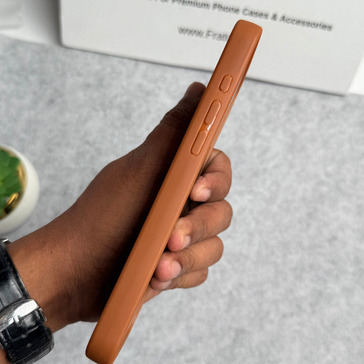 iPhone Luxury Brand FD Premium Case Cover Brown
