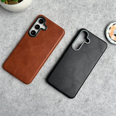 Samsung Galaxy S Series Texture Leather Camera Bumper Magsafe Cover
