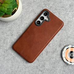 Samsung Galaxy S Series Texture Leather Camera Bumper Magsafe Cover