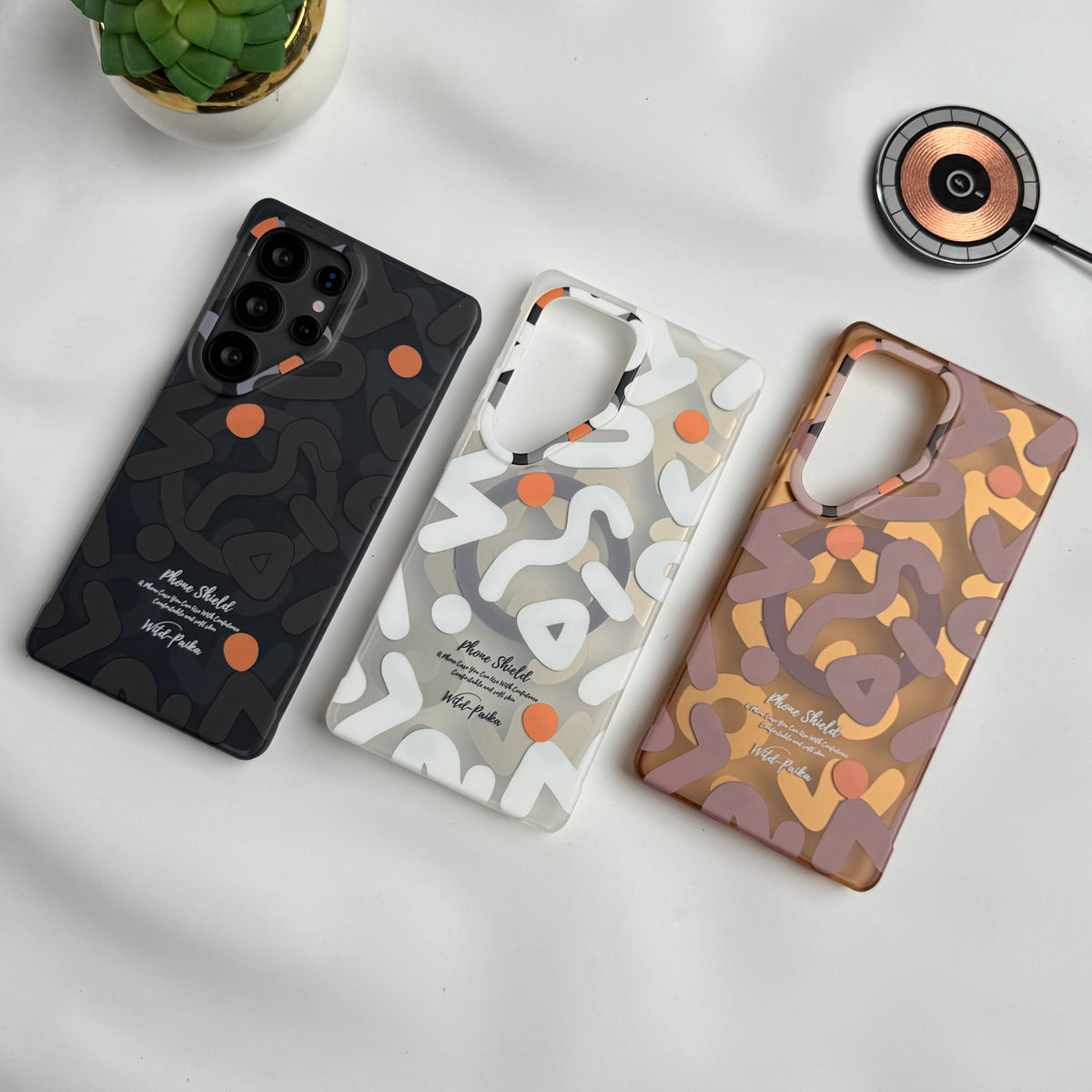 Samsung Galaxy S26 Ultra Geometric Graffiti Shockproof MagSafe Case Cover