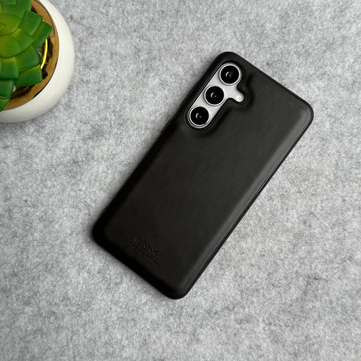 Samsung Galaxy S24 FE PU Leather Thin Case Cover Minimalistic Design