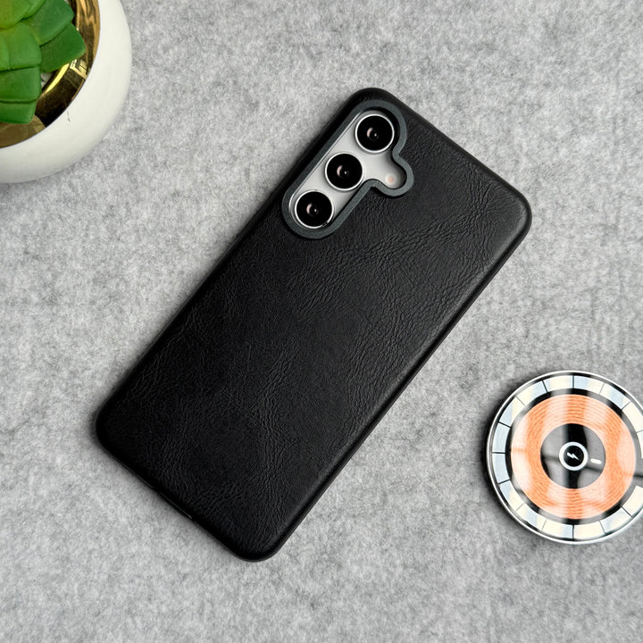 Samsung Galaxy S24 Texture Leather Camera Bumper Magsafe Cover