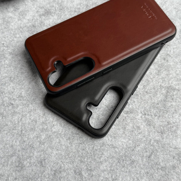 Samsung Galaxy S24 FE PU Leather Thin Case Cover Minimalistic Design