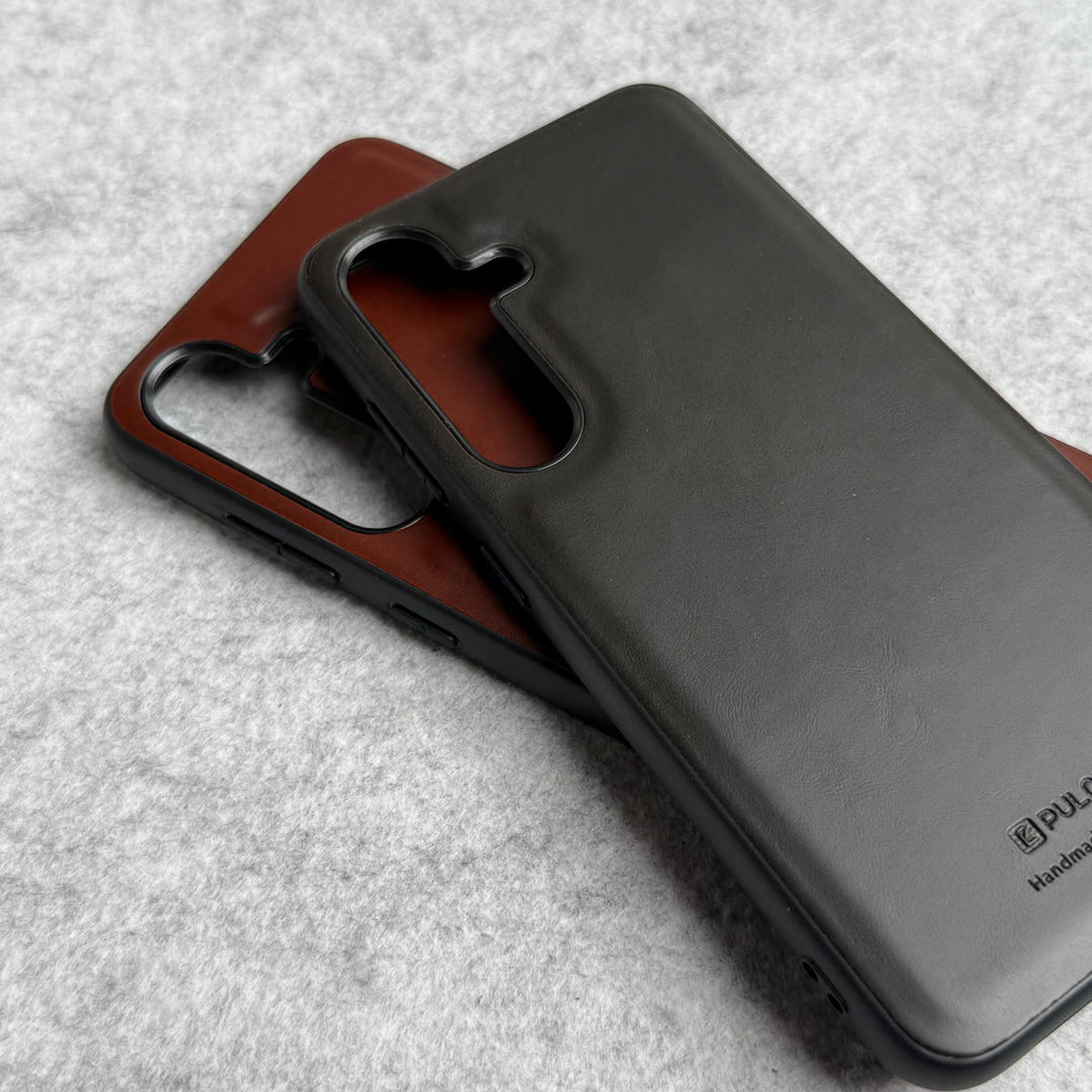 Samsung Galaxy S24 FE PU Leather Thin Case Cover Minimalistic Design