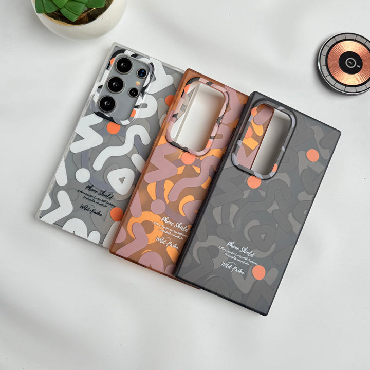 Samsung Galaxy S24 Ultra Geometric Graffiti Shockproof MagSafe Case Cover