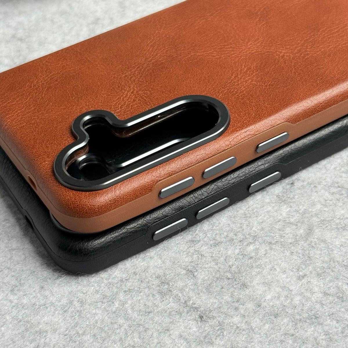 Samsung Galaxy S Series Texture Leather Camera Bumper Magsafe Cover
