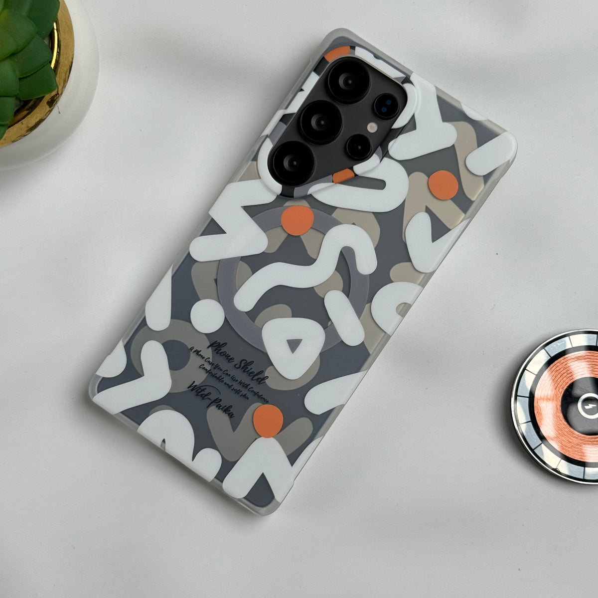 Samsung Galaxy S26 Ultra Geometric Graffiti Shockproof MagSafe Case Cover