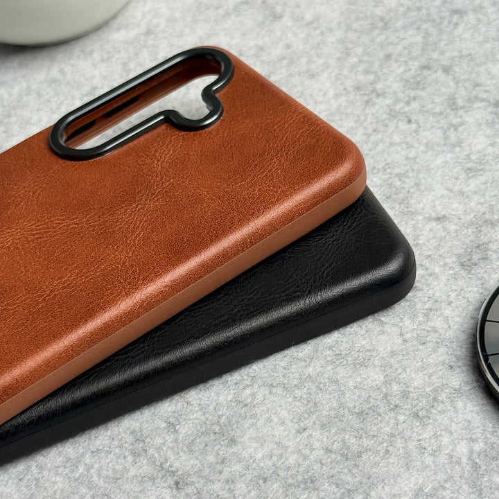 Samsung Galaxy S24 Texture Leather Camera Bumper Magsafe Cover