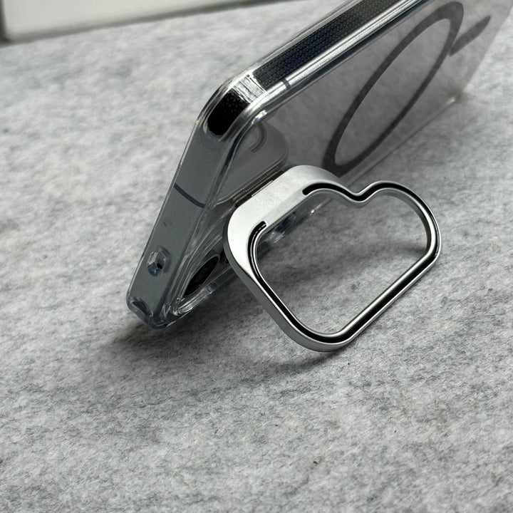 Samsung Galaxy S24 Transparent MagSafe Cover With Metal Camera Bump Kick Stand
