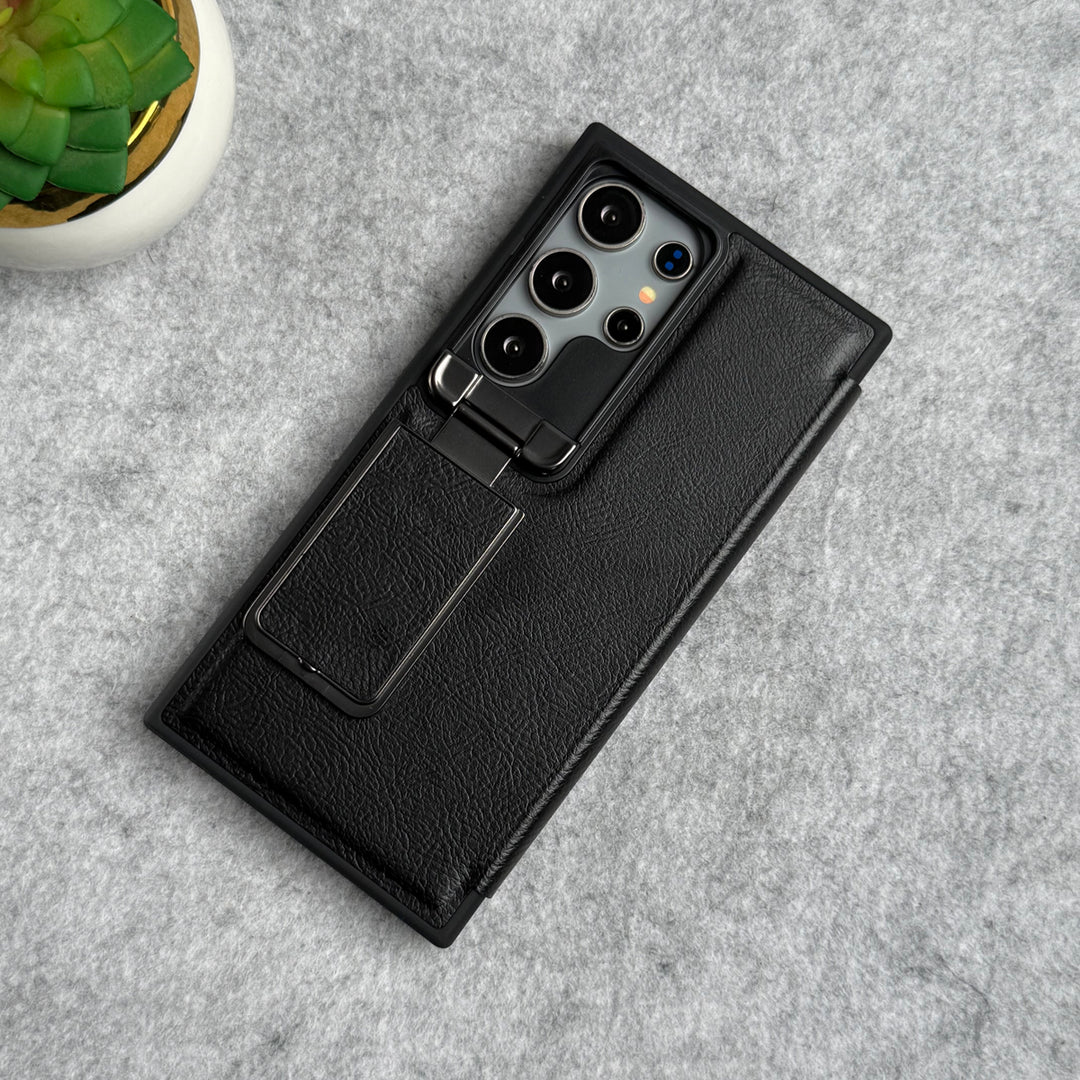Samsung Galaxy S22 Ultra Flip Case With Metal Camera Stand