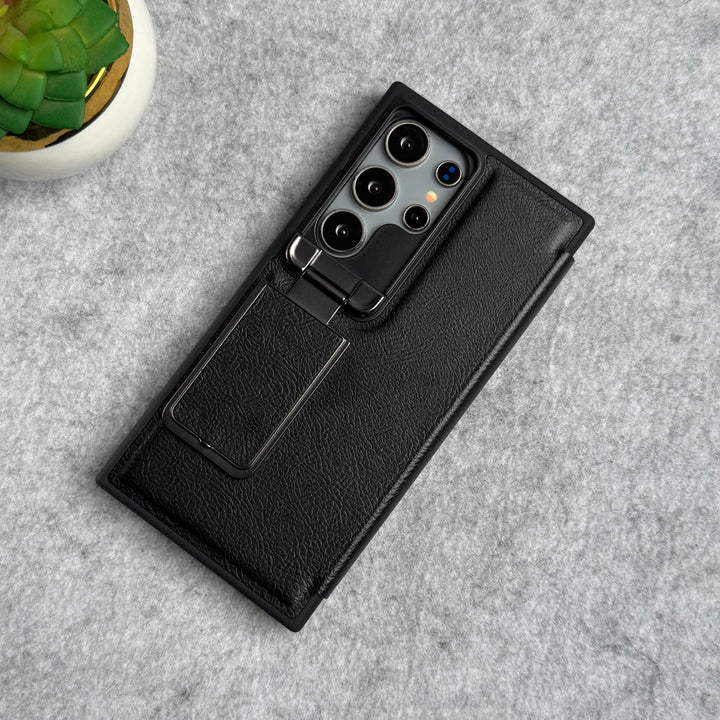 Samsung Galaxy S22 Ultra Flip Case With Metal Camera Stand