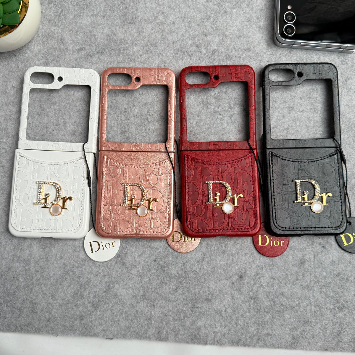 Samsung Galaxy Z Flip 6 Luxury DR Brand PU Leather Design Case Cover