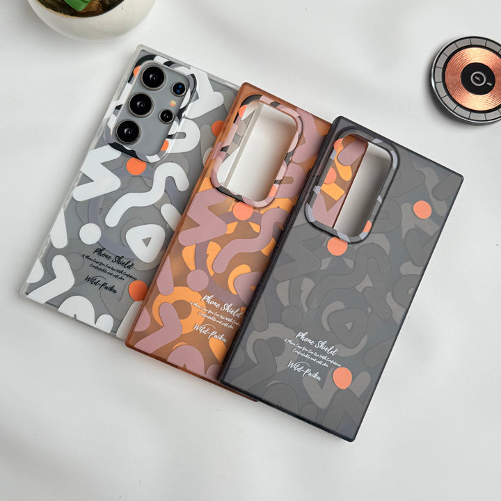 Samsung Galaxy S24 Ultra Geometric Graffiti Shockproof MagSafe Case Cover