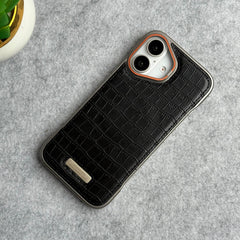 iPhone 16 Series Crocodile Pattern Luxury PU Leather Frameless Cover Case