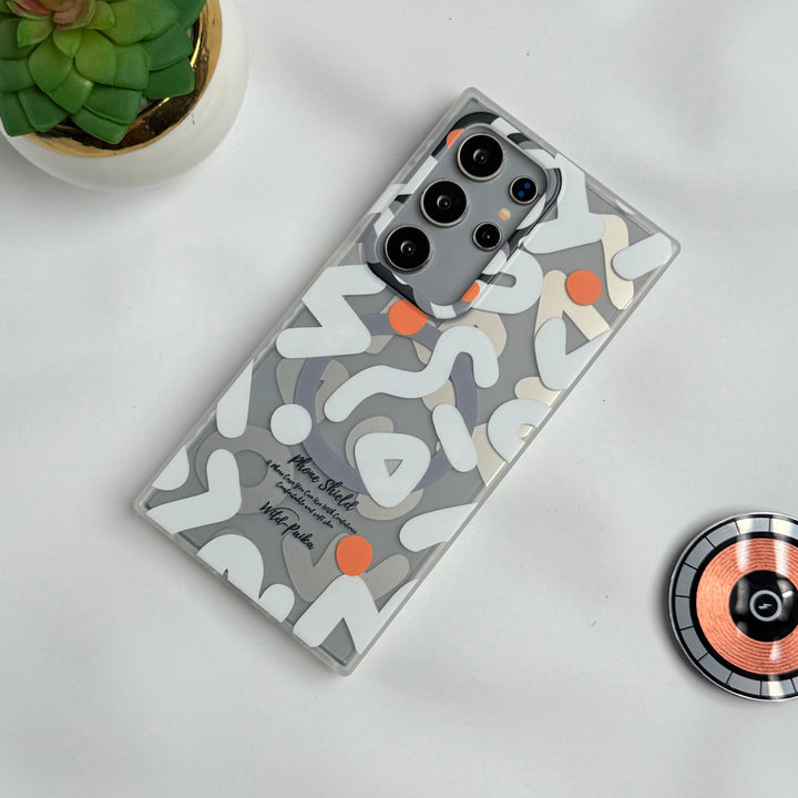 Samsung Galaxy S24 Ultra Geometric Graffiti Shockproof MagSafe Case Cover