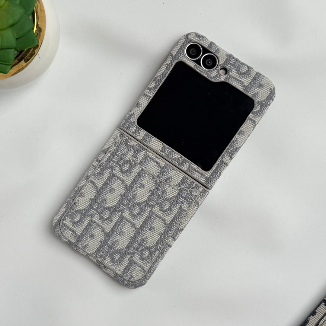 Samsung Galaxy Z Flip 6 luxury Brand CD Card Holder Case Cover