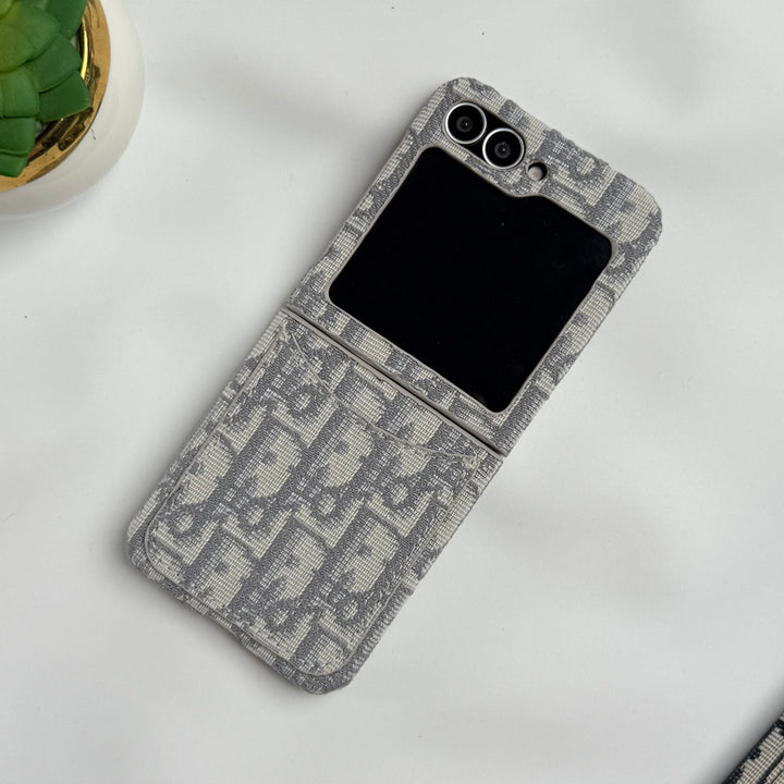 Samsung Galaxy Z Flip 6 luxury Brand CD Card Holder Case Cover