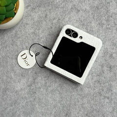 Samsung Galaxy Z Flip 6 Luxury DR Brand PU Leather Design Case Cover