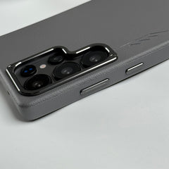 Samsung Galaxy S25 Ultra Leather Texture MagSafe PVC NUIU Case With Metal Camera Bump