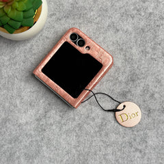 Samsung Galaxy Z Flip 6 Luxury DR Brand PU Leather Design Case Cover