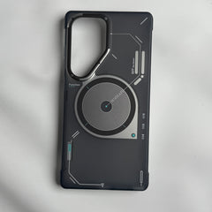 Samsung Galaxy S25 Ultra Magsafe Matte Futuristic Design Magnetic MagSafe Charging Case