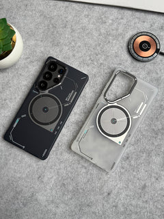 Samsung Galaxy S25 Ultra Magsafe Matte Futuristic Design Magnetic MagSafe Charging Case