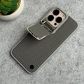 iPhone 16 Series Metal Camera Cap Stand Case Cover (Gray)