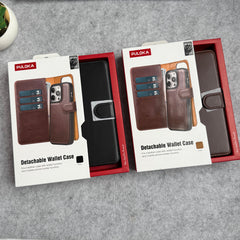 Samsung Galaxy S25 Edge Leather Flip 2 in 1 Detachable Front and Back Wallet Case Cover