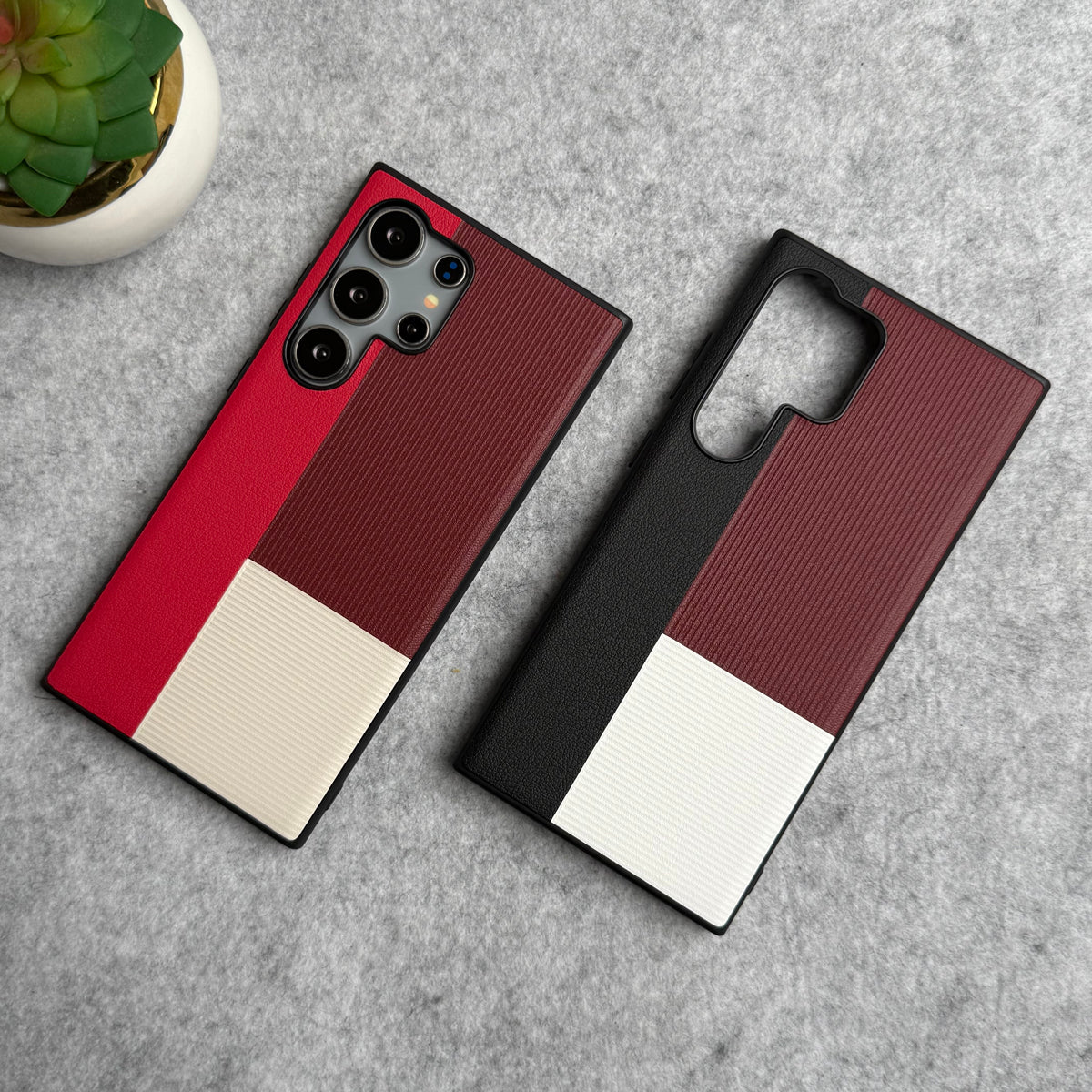 Galaxy S23 Ultra Classic Three Colors Shade Case Cover