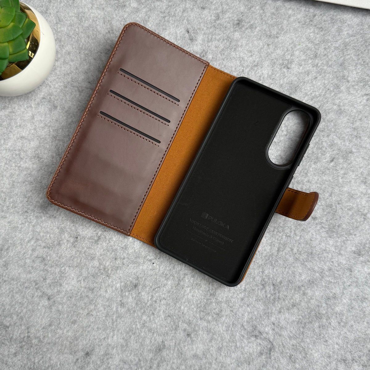 Samsung Galaxy S25 Edge Leather Flip 2 in 1 Detachable Front and Back Wallet Case Cover
