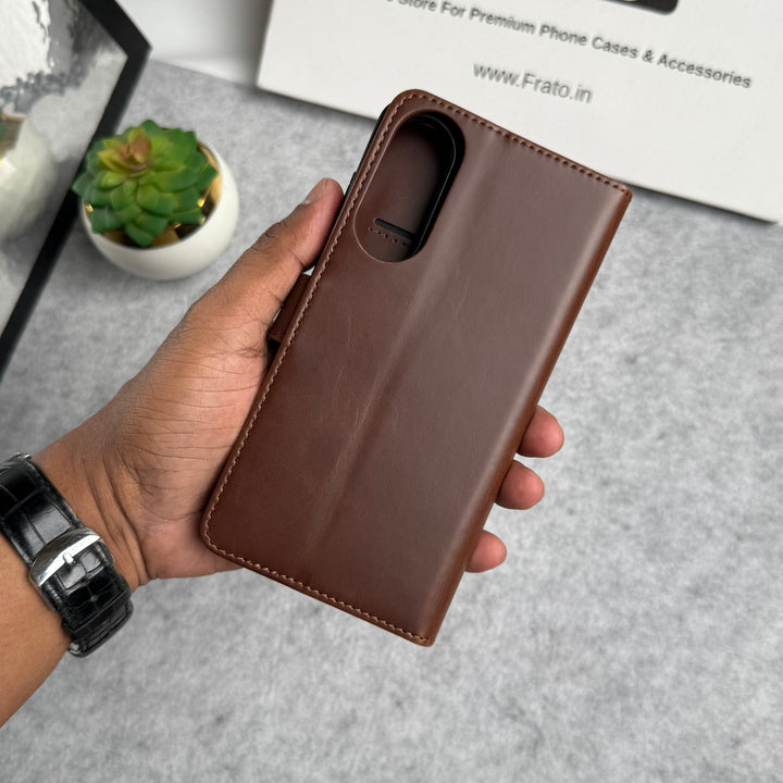 Samsung Galaxy S25 Edge Leather Flip 2 in 1 Detachable Front and Back Wallet Case Cover