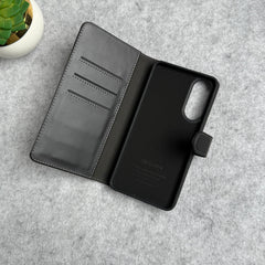 Samsung Galaxy S25 Edge Leather Flip 2 in 1 Detachable Front and Back Wallet Case Cover