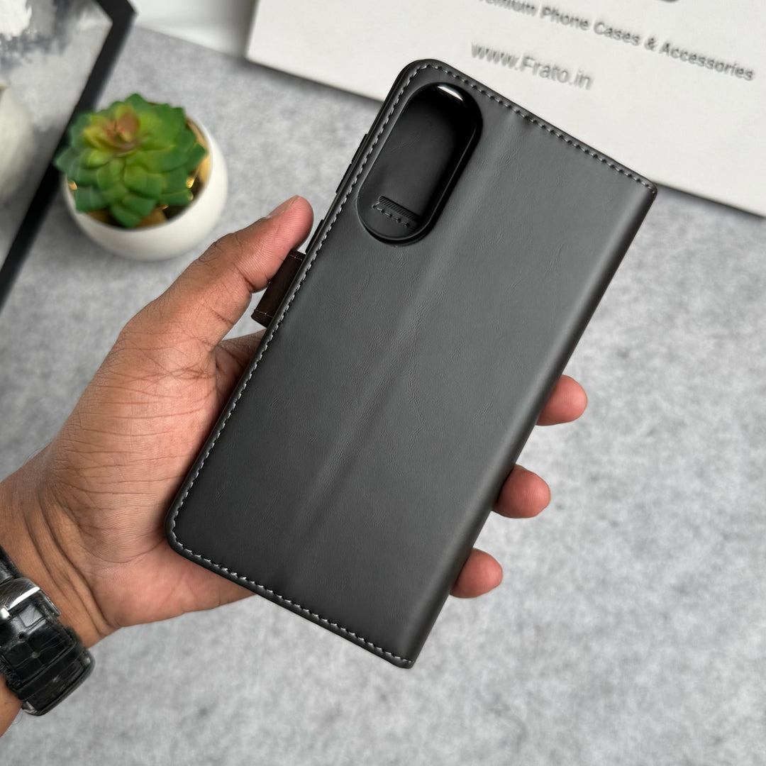 Samsung Galaxy S25 Edge Leather Flip 2 in 1 Detachable Front and Back Wallet Case Cover