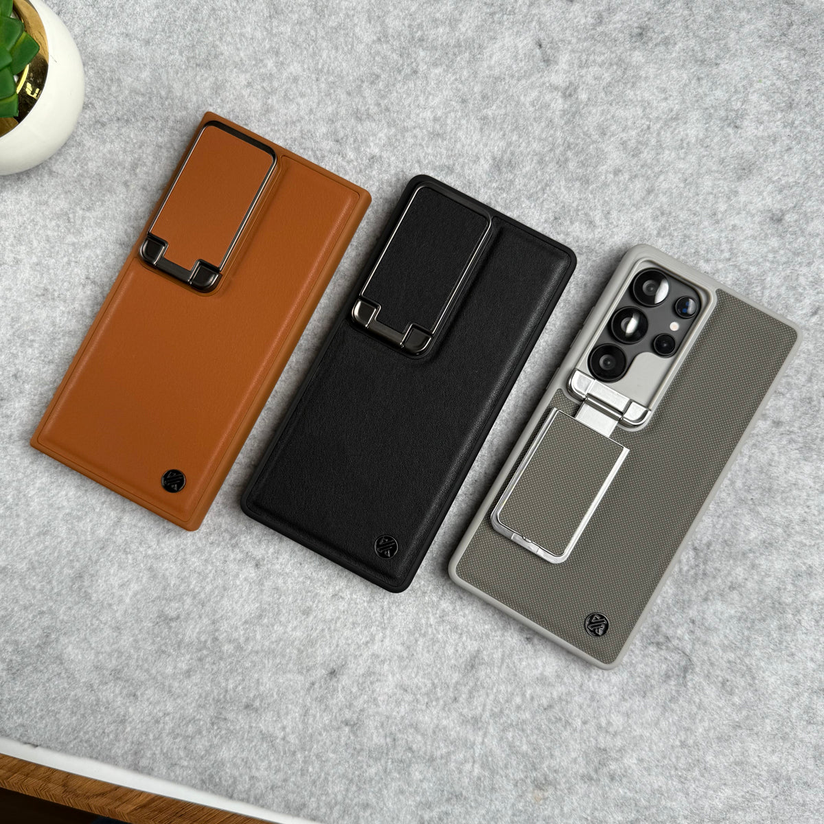 Samsung Galaxy S23 Ultra Metal Camera Cap Stand Cover