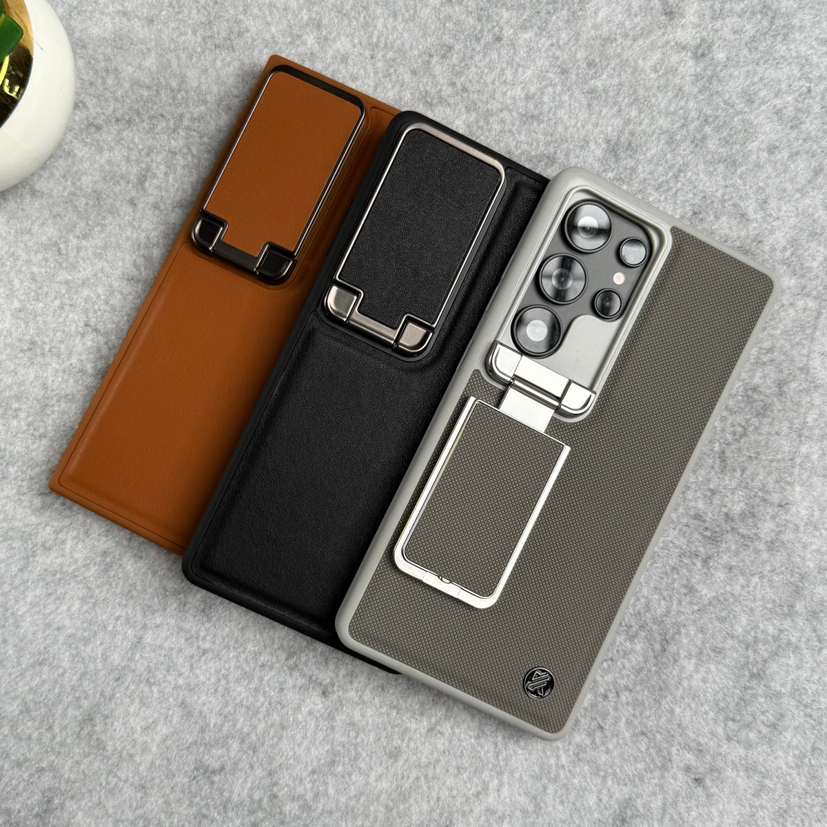 Samsung Galaxy S23 Ultra Metal Camera Cap Stand Cover