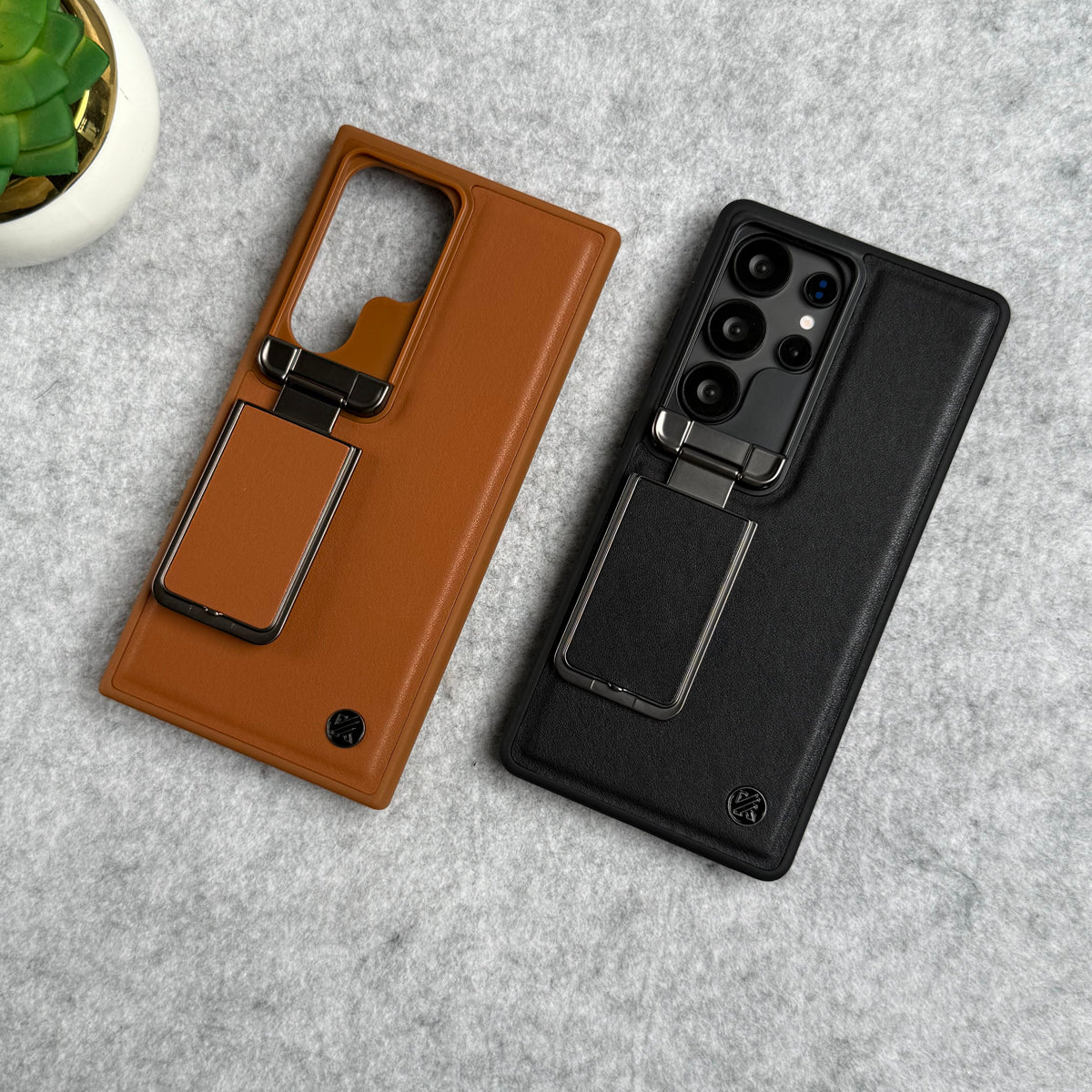 Samsung Galaxy Ultra Series Metal Camera Cap with Stand Cover