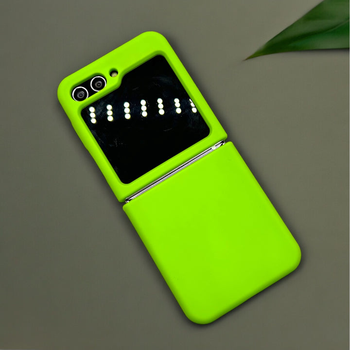 Premium Samsung Galaxy Z Flip 5 Silicone Case Cover (Neon Green)