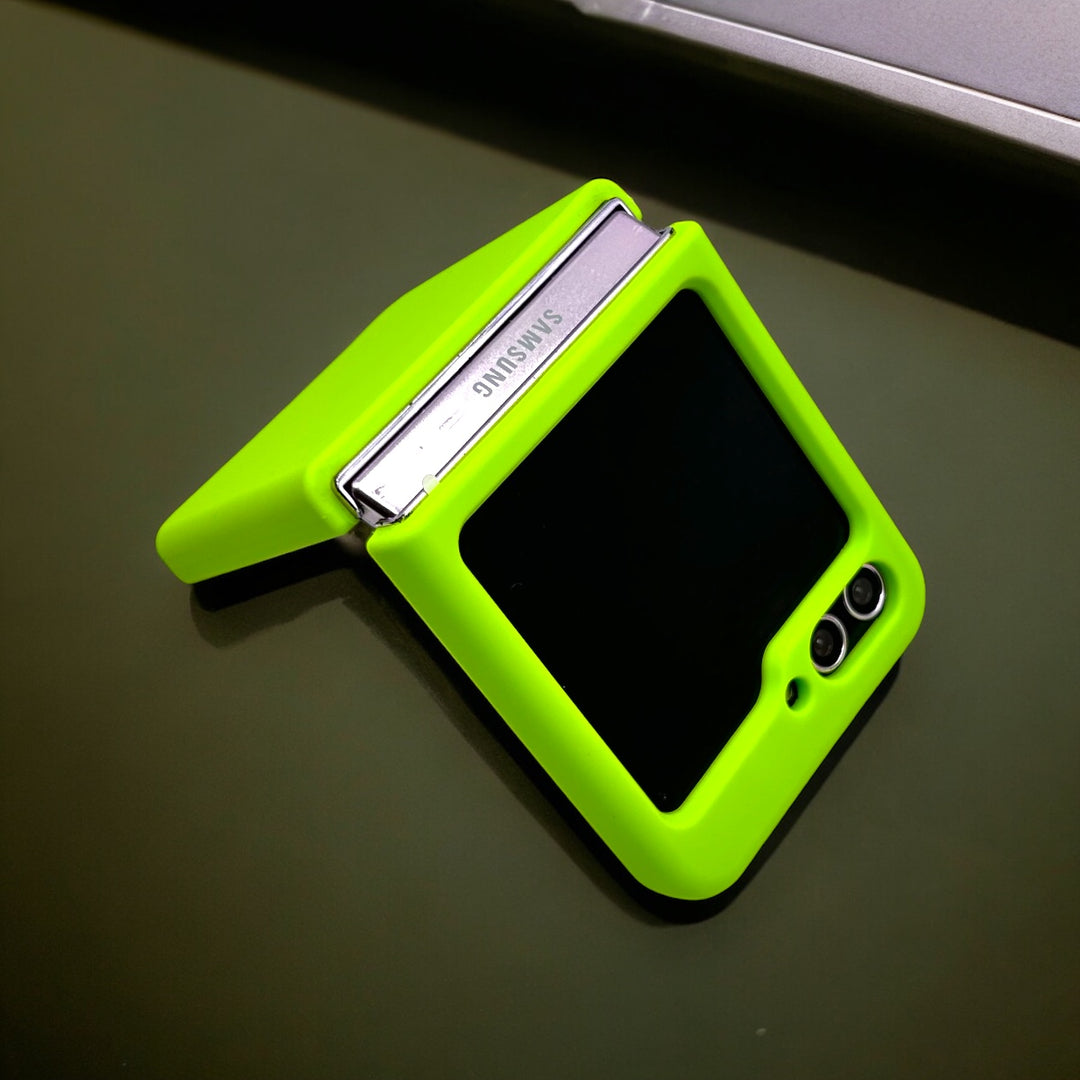 Premium Samsung Galaxy Z Flip 5 Silicone Case Cover (Neon Green)