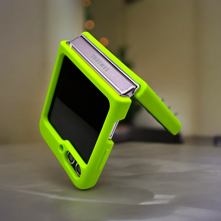 Premium Samsung Galaxy Z Flip 5 Silicone Case Cover (Neon Green)
