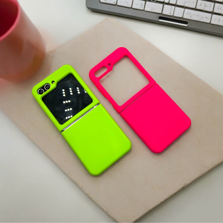 Premium Samsung Galaxy Z Flip 5 Silicone Case Cover (Neon Green)