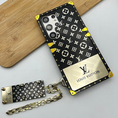 Samsung Galaxy S23 Ultra Luxury Branded Trunk Case Cover With Chain