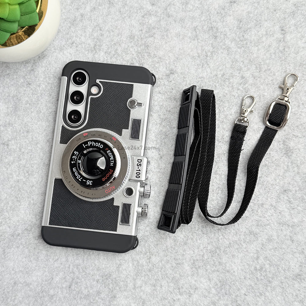 Samsung Galaxy S24 3D Retro Vintage Camera Case Cover