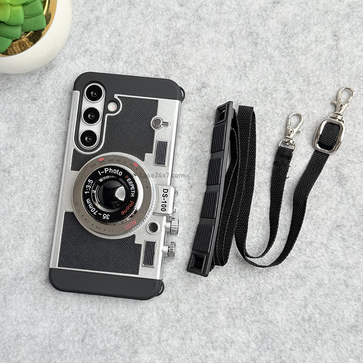Samsung Galaxy S24 3D Retro Vintage Camera Case Cover