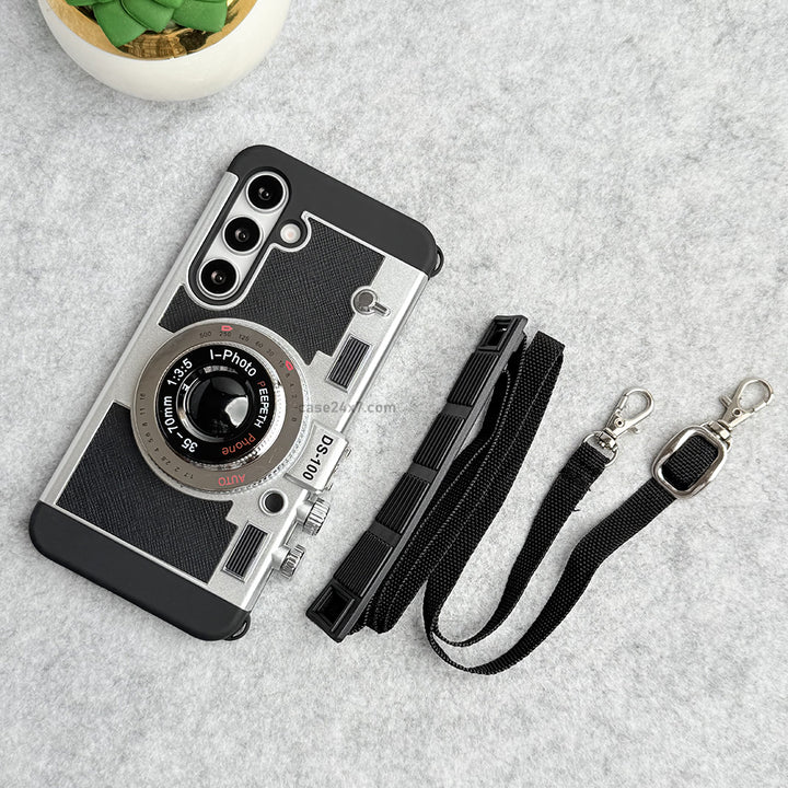 Samsung Galaxy S24 3D Retro Vintage Camera Case Cover
