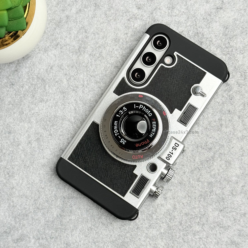 Samsung Galaxy S24 3D Retro Vintage Camera Case Cover