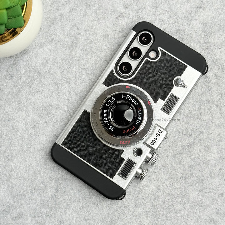 Samsung Galaxy S24 3D Retro Vintage Camera Case Cover